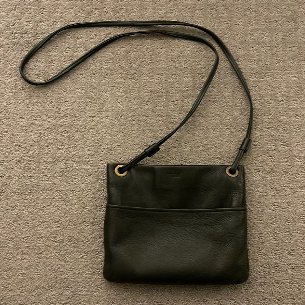 Margot Soft Black Leather Crossbody Purse - Picture 1 of 5